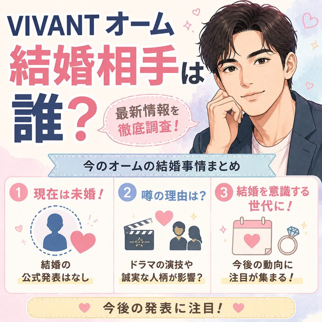 VIVANTオーム(OHM)の彼女は美人?結婚相手は誰?