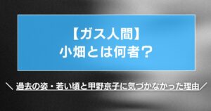 【ガス人間】小畑とは何者?過去の姿・若い頃と甲野京子に気づかなかった理由